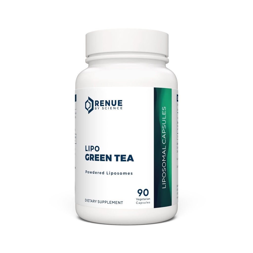 Renue By Science Green Tea Extract ← High Strength Liposomal Supplement  90 Capsules - 75mg Green Tea per Serving