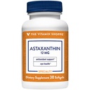 La vitamina Shoppe Astaxanthin (Solasta) Ingrediente Marcado 12mg (30 Softgels)