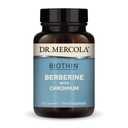 Dr. Mercola Biothin Berberine with Chromium - Supports Healthy Metabolic Function - Ausorción mejorada - No Gluten-Free &amp; Soy-Free - 30 cápsulas (30 servidos)