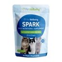 Pet Wellbeing Spark Daily Nutritional Greens Superfood for Cats - Probiotics, Prebiotics, Digestive Enzymes, Amino Acids, Antioxidantes, Vitamina D, Spirulina - Veterinaria-Formulated 3.53 oz (100 g)