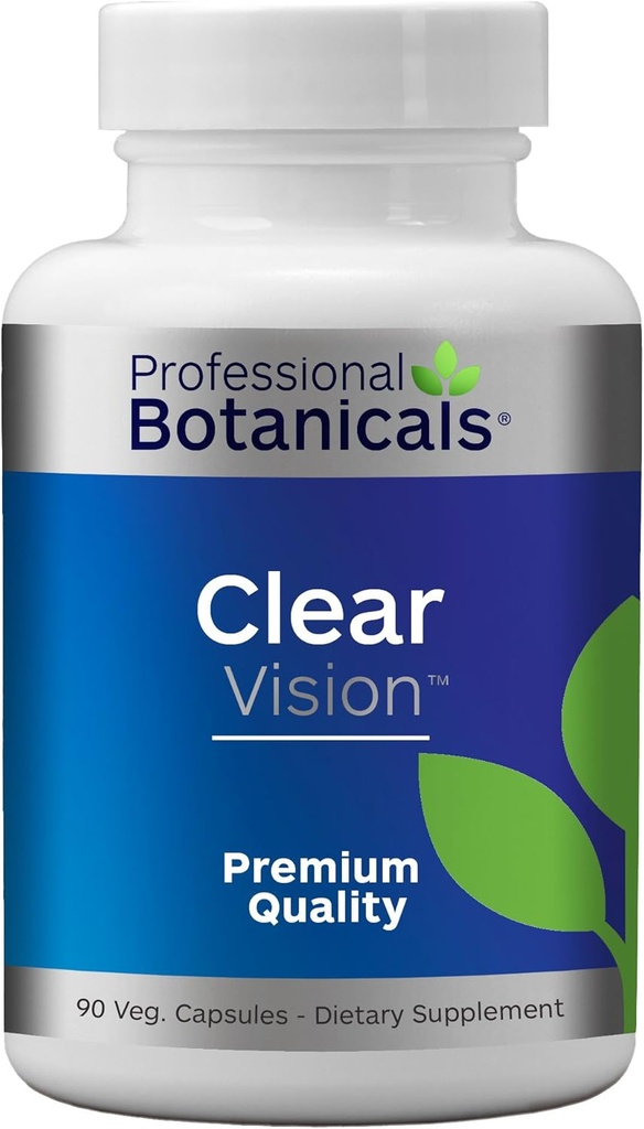 Botánicos profesionales Visión clara Vitaminas Ojo - Lutein, Zeaxanthin apoya el Estreno Ojo, Ojos secos y Visión Salud – 90 cápsulas vegetarianas