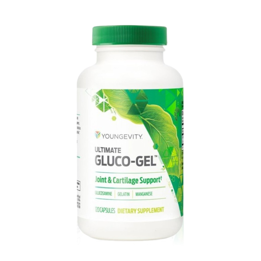 Youngevity Ultimate Gluco-GelTM – Joint and Cartilage Support Supplement with Glucosamine Sulfate and Gelatin – 120 Capsules