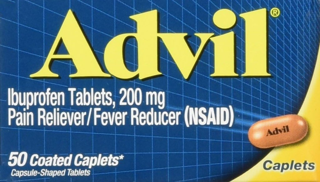 Caplets de Advil,200mg,50 ct