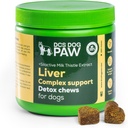 Hierba &amp; Riñón Suplemento Perro Detox Chews, Soporte Complejo con alto nivel Leche Extracto para la salud de los perros, 120 Chicken Flavored Vitamin Bites para todos los perros Breeds