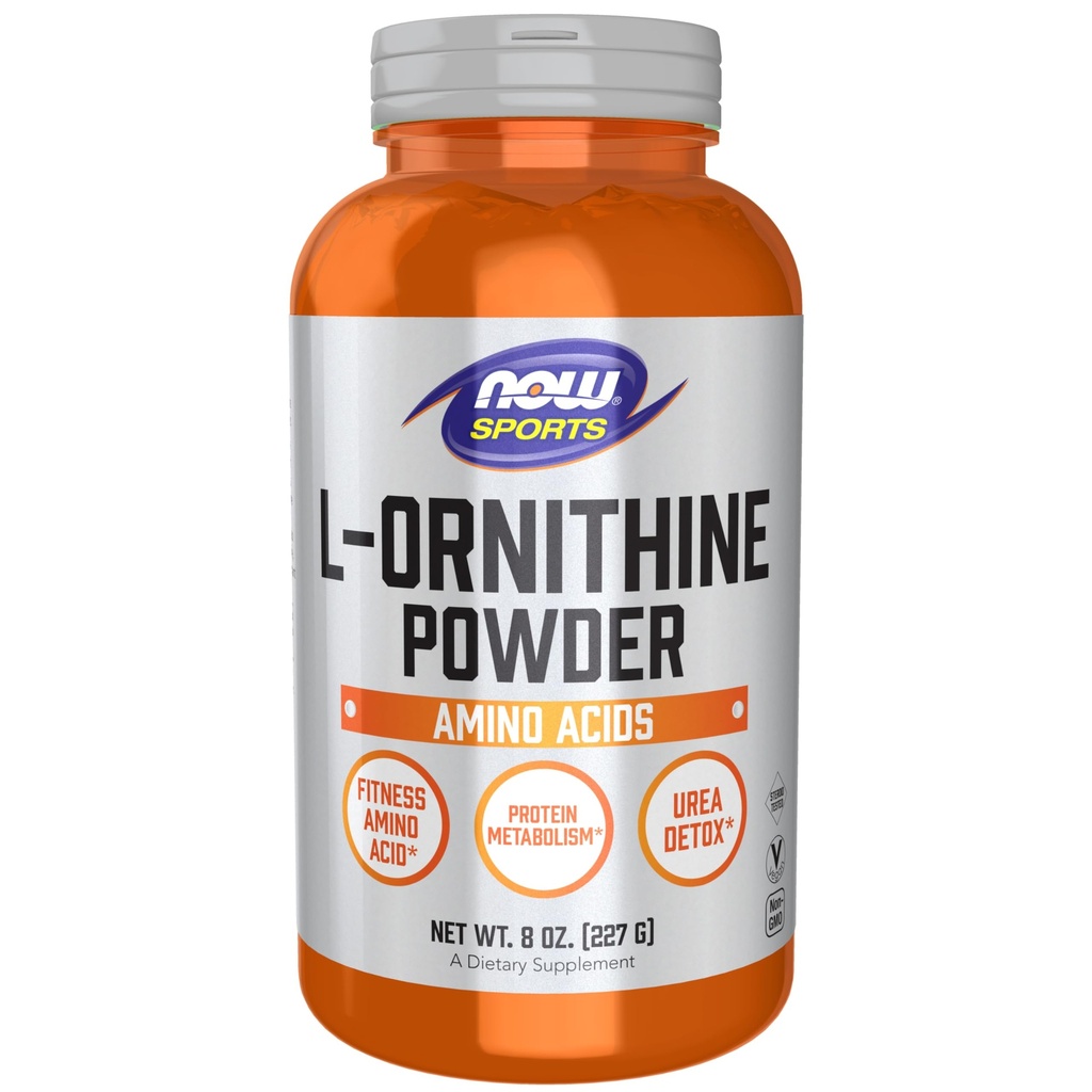 AHORA Foods Sports Nutrition, L- Ornithine Powder, Protein Metabolism* y Urea Detox*, Amino Acids, 8-Ounce