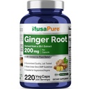 NusaPure Ginger Root Capsules 20:1 Extracto, 200 mg Equivalente a 4.000 mg por Veggie Caps Silencioso 220 Conteo Silencioso No GMO