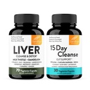 Sandhu's Liver Renew Cleanse Detox Support &amp; 15 Day Gut Cleanse Support Dietary Supplement for Women &amp; Hombre