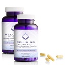 Reluminas 1650mg L-Glutathione Complejo con Ácido Hialurónico, Ácido Lipoico alfa, Rosa HIPS, Vitamina E & Riboflavin, Apoyo Antioxidante, Hidratación de la piel &amp; Wellness, Made in USA – 90 cápsulas x 2 botellas