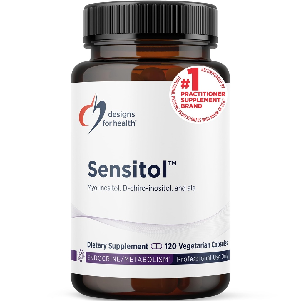 Diseños para Inositol de Salud + Capsules ALA - Sensitol Myo-inositol (MI) + D-Chiro Inositol (DCI) con Ácido Alfa Lipoico - Vegan, Suplemento No-OMG (120 cápsulas)
