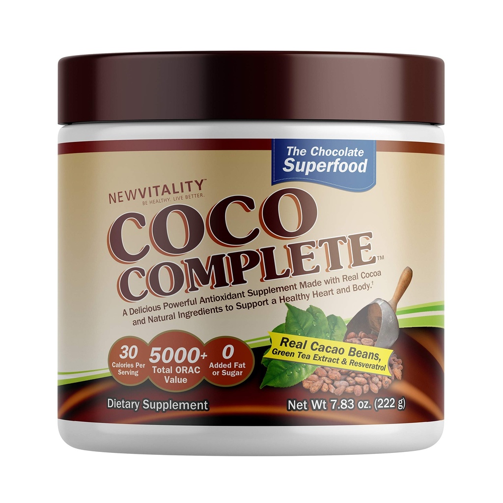 Coco Completo por la nueva vitalidad – Immune System and Boosting Superfood Powder Suplemento, Energy Support, Sugar Free, Real Cocoa Powder & Green Tea Extract, Chocolate Flavor, 30 Servings