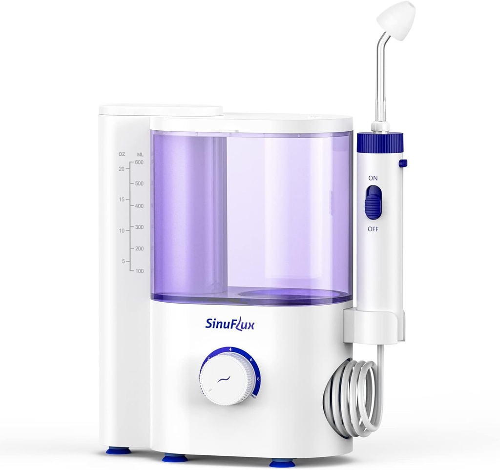 Sistema de riego de Nasal, Máquina de enjuague de Nasal para Sinus &amp; Alivio de Alergia Potencia eléctrica con kit de limpieza de Nasal personalizable