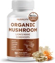 Organic Mushroom 10-in-1 Fórmula - con Lion's Mane, Cordyceps Reishi, Shiitake, Maitake, Chaga, Non-GMO, libre de gluten, libre de soja (150 Cuenta (Pack de 1))