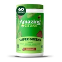 Increíble Grass Greens Superfood Powder: Verdes Polvo con Enzimas Digestivas " Probióticos, Espirulina Orgánica, Clorella y Hoja Root Polvo, Chocolate, 60 Servimientos