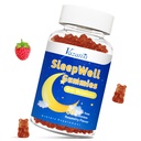 Gummies de sueño para adultos y niños - Gummies de melatonina sin azúcar con 7,5 mg de Melatonina Por Gummy, Magnesio, L-Theanina, Vitamina B12, Vegetariano - Sabor de frambuesa