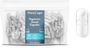 PureCaps USA - Empty Vegetarian and Vegan Pill Capsules Size 00| 100 Joined Pills| Clear| Non-GMO Certified| SLS, Gluten, Preservative Free