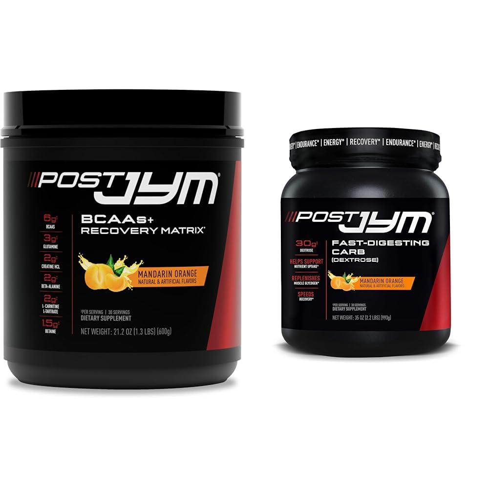 Post JYM Active Matrix Post-Workout BCAAs, Glutamine, Creatine HCL & Dextrose Carbs for Muscle Growth, Strength &amp; Recovery, 30 Servings