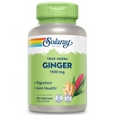 SOLARAY Ginger Root 1100mg ← Digestión saludable, articulaciones y movilidad " Stomach Discomfort Support ¦ Whole Root ← Non-GMO & Vegan  180 VegCaps