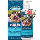 Alaska Naturals Wild Alaskan Fish Oil Supplement for Dogs Skin and Coat with EPA DHA Omega 3 Fatty Acids Sustainable Liquid Food Topper 32 oz. Bomba