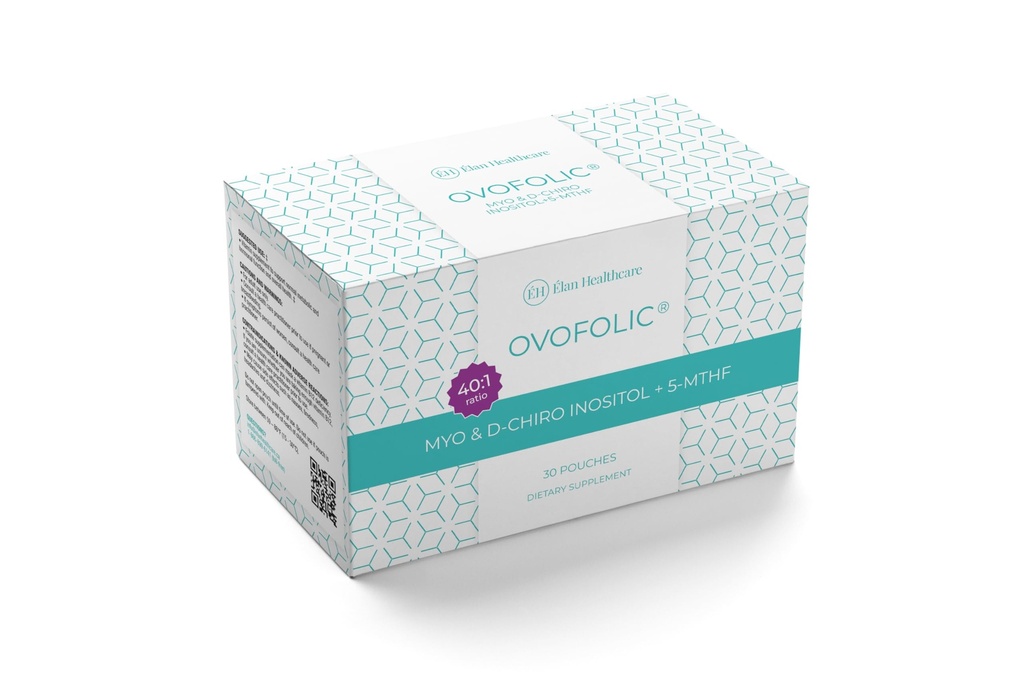 Ovofolic Inositol Suplemento - Myo-Inositol y D-Chiro Inositol Plus Active Folate- Ideal 40:1 Ratio - 30 sachets
