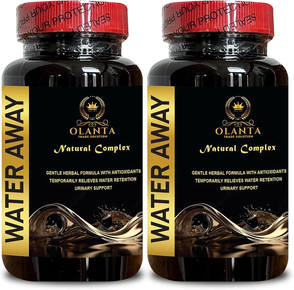 Suplemento de agua - Booster de inmunidad, reduce la retención de agua y las pilas de agua diurética natural, Fórmula herbal avanzada - 2 botellas 120 cápsulas