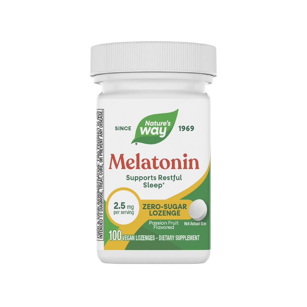 Carga de Melatonina de Camino de la Naturaleza, soporta la calidad del sueño relajante*, 2,5 mg por Serving, Pasión Fruta Saborada, 100 Cuenta (Paquete May Vary)