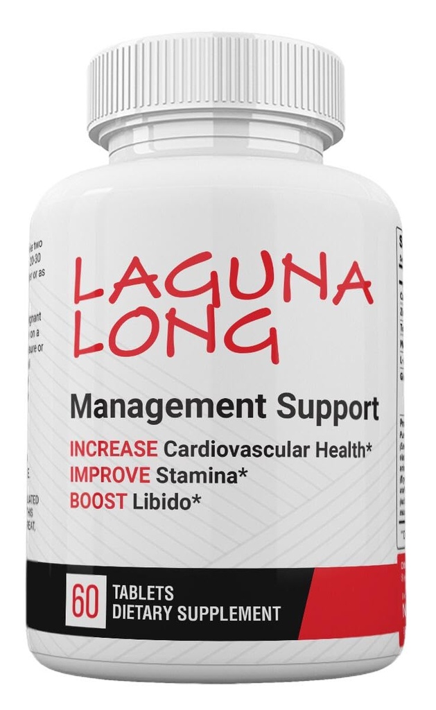 Suplementos dietéticos largos de Zonata Laguna para Hombres, Laguna Naturalmente Enhance Performance, Laguna Long Endurance y Energy Levels, Fórmula natural para mantener niveles de energía y rendimiento (60 Tablets)