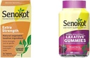 Senokot Extra Strength Natural Vegetable Laxative for Gentle Overnight Relief Occasional Constipation, 36 Conde &amp; Dietary Supplement Laxative Gummies, Natural Senna Extract, Gentle