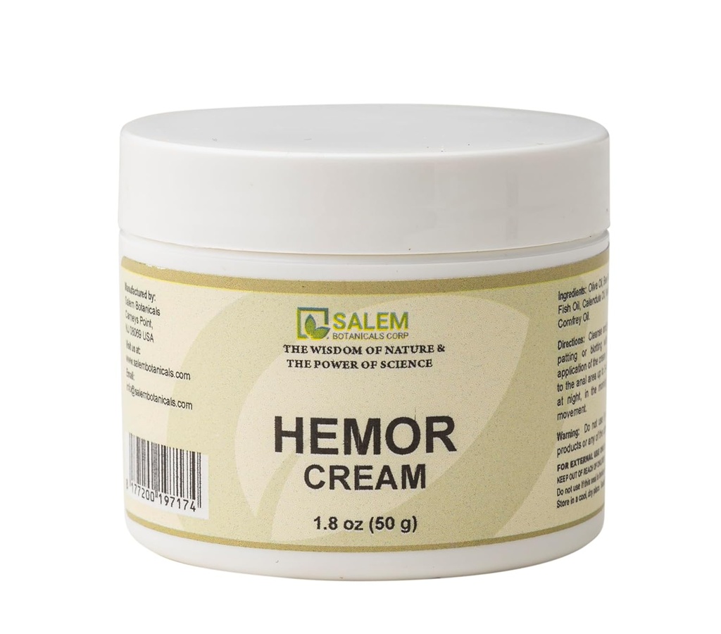 Crema de Hemor Botánico Salem, 1.8 Ounce