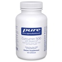 Encapsulaciones puras Curcumin 500 con Bioperina - Suplemento Antioxidante para las articulaciones de apoyo, tejido, hígado, colon y salud celular* - con la Curcumina Turmérica " Bioperina - 120 cápsulas