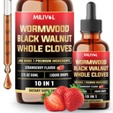 10in1 Wormwood Liquid Drops with Wormwood, Black Walnut, Whole Cloves &amp; 7 Más - Support Digestive, Immune - 2 Fl Oz - 60 Days
