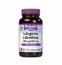 Bluebonnet Nutrition L-Arginine 500mg/L-Orinithine 250mg, Supports Protein Metabolism*, Soy-Free, Gluten-Free, Non-GMO, Kosher Certified, Vegan, 100 cápsulas vegetales