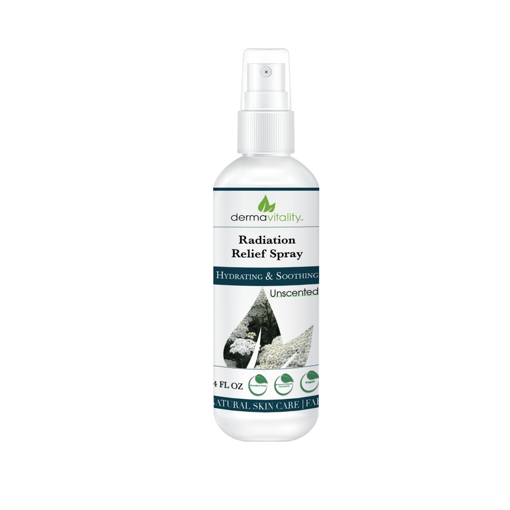 Radiation Burn Relief Spray - Calendula Spray for Radiation Treatment, Unscented, Fragrance Free, Natural Organic Plant Based Moisturizing Soothing Relief for Itchy and Sensitive Skin – 4 ounces