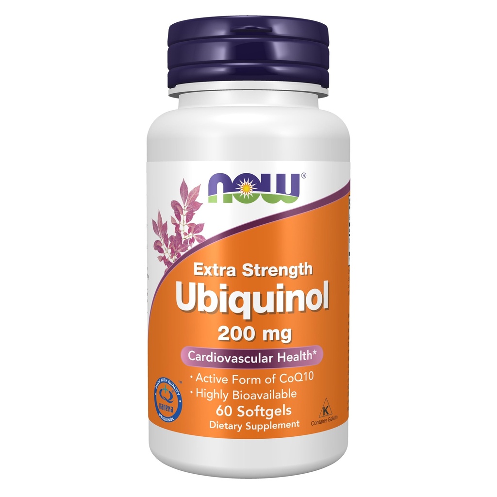AHORA Suplementos, Ubiquinol 200 mg, Alta Biodisponibilidad (forma activa de CoQ10), 60 Softgels