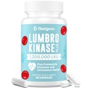 Suplemento de Lumbrokinase, 1.2 Millones de LKU - 120mg cápsulas, Potent Nattokinase Alternativa con Enzymes Proteolíticos y Herbal Blend