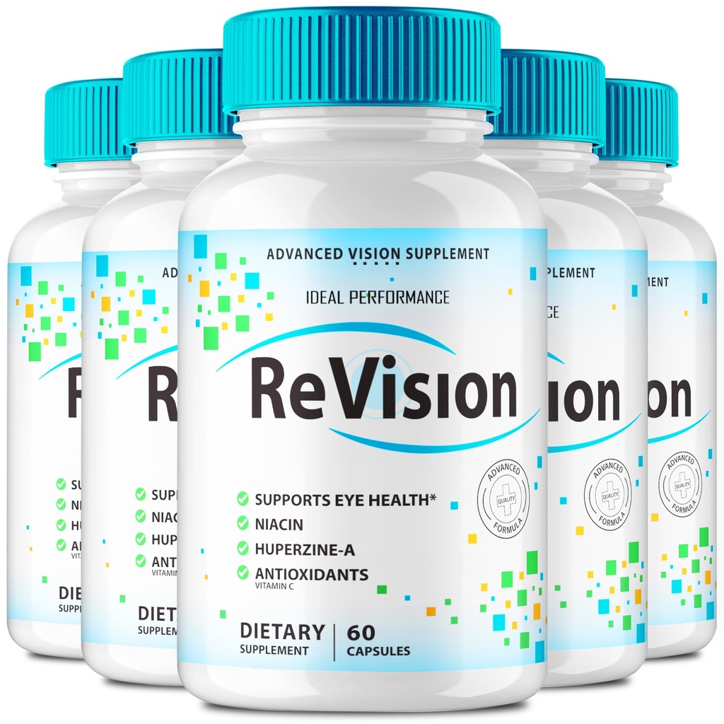 IDEAL PERFORMANCE (5 Pack) Revision Eye Supplement Pills Advanced Vision 2.0 Eye Care Complex Vitamin Capsules Pro (300 cápsulas)