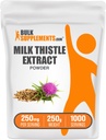 BulkSupplements.com Milk Thistle Extract Powder - Suplemento de hierbas, suplemento de cardo de leche - Gluten Free, 250mg por ser, 250g (8.8 oz) (Pack of 1)