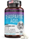 Kaibro Nutra D-Aspartic Acid Supplement for Men, 2440mg D-Aspartic Acid per Serving, Energy ' Testosterone Support, Gluten-Free Non-GMO, 180 Vegan Capsules