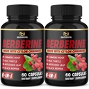 (2 Packs) Suplemento de bereberina más canela de Ceylán, Turmérica, Artichoke, Cartel de leche, Pepper negro - 120 cápsulas - 4 meses de suministro