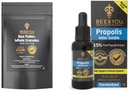 BEE y You Bundle, Bee Pollen Granules, 5oz Bag, con 100% Natural Propolis Extract Drops, Ultra Pure, Immune Support Supplement, Superfood, Antipxidants, Vitaminas,