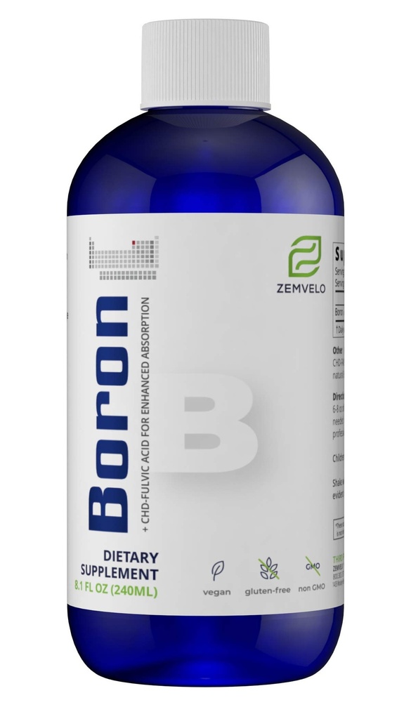 Liquid Boron Silencioso 3 Mes de Suministro Silencioso Anciano de excelencia Apoyo Calcio y Absorción de Magnesio
