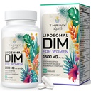 Suplemento Liposomal DIM - 1500 mg Suplemento de DIM de mujeres - Suplementos de estrógeno Contiene vitamina E, Primrose de noche, Cohosh negro, ácidos grasos Omega-3