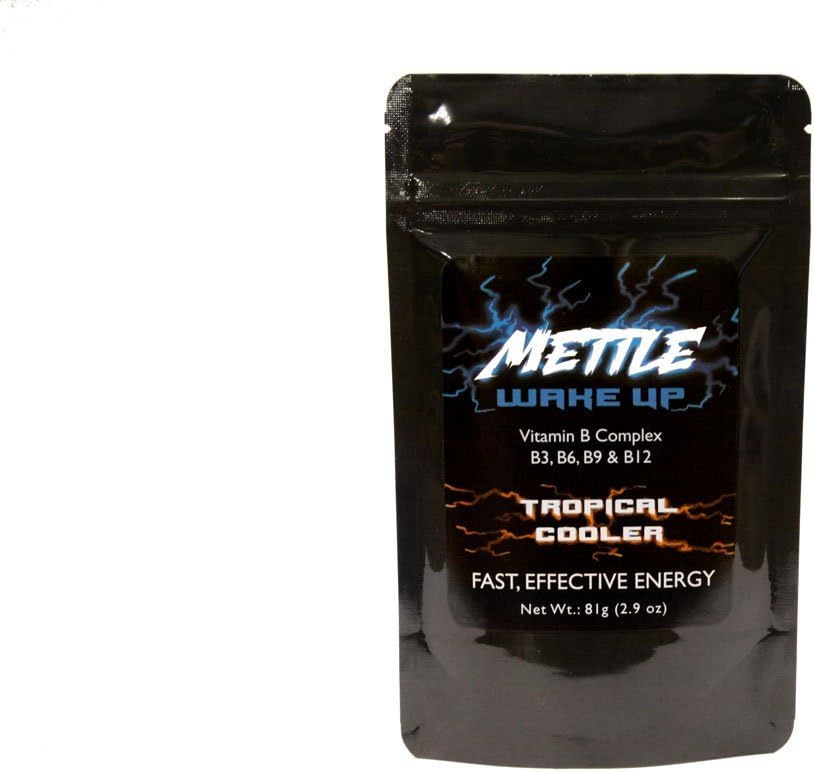 Bebida de energía Powder - 25 Sirve para Sugar Gratis ← 200mg Caffeine - Mettle Energy Drink Mix (Tropical Cooler)