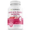 Myo & D-Chiro Inositol Plus Suplemento Blend, Saldo hormonal, Ovulación saludable y bienestar general Apoyo a la salud de las mujeres, la fertilidad y el embarazo, 60 cápsulas