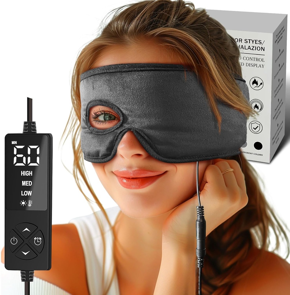 Tratamiento del ojo de ojo de ojo de ojo picado Máscara del ojo - Retirador del ojo de ojo, Comprimido de calor para los ojos, Compresión del ojo de calor húmedo para el alivio del tinte y la lefaritis,
