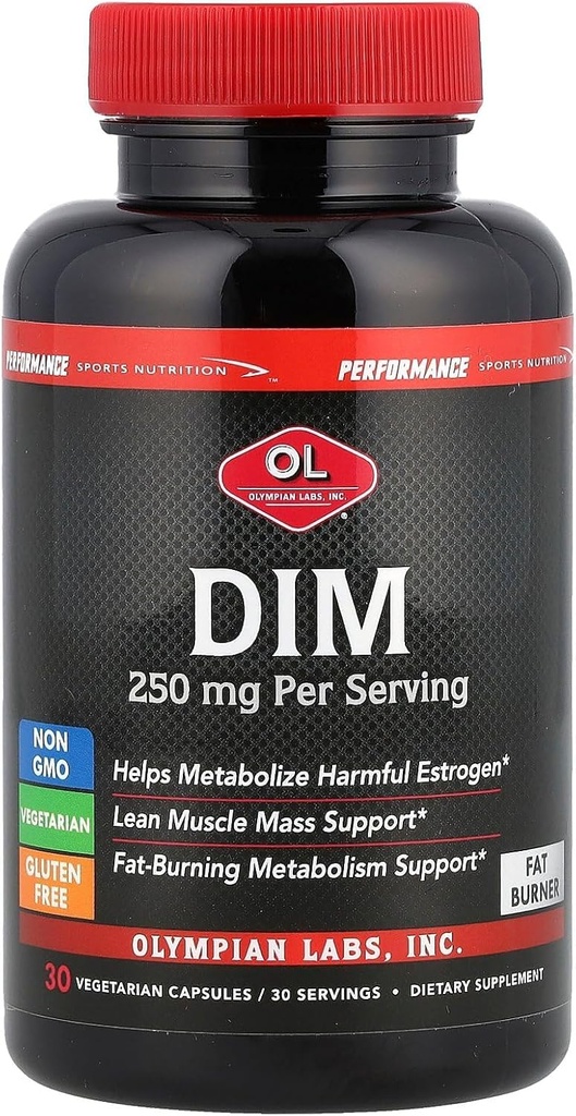 Olympian Labs Performance DIM Suplemento 250mg - DIM Diindolylmethane 30 Capsules (30 Day Supply)