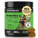 Probióticos de Honestidad Mascotas para Perros para Diarrea Ocasional & Bowel Support, Enzimas Digestivos con Prebióticos para Salud Gut para Perros, Salud Inmunitaria & Itch Relief (Pumpkin 90 ct)