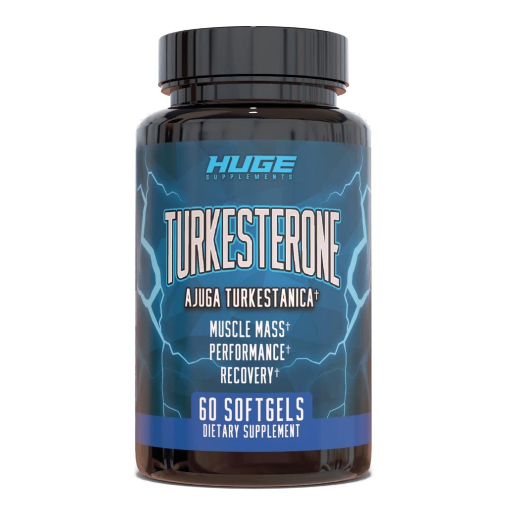 Suplemento de Turkesterone (500mg) Ajuga Turkestanica Extracto, mejora la masa muscular magra, ejercicio rendimiento, mejora la recuperación muscular con nuestra tecnología de absorción de Softgel (60 Softgels)