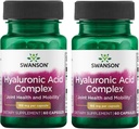 Complejo de ácido hialurónico Swanson 166 mg 60 cápsulas (2 paquete)