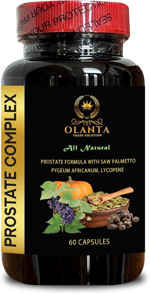 Suplemento de apoyo a la próstata - Complejo de próstata para hombres - ayuda a la función de próstata, Boron para próstata, Saw Palmetto para próstata, Pygeum africanum Extract - 1 botella