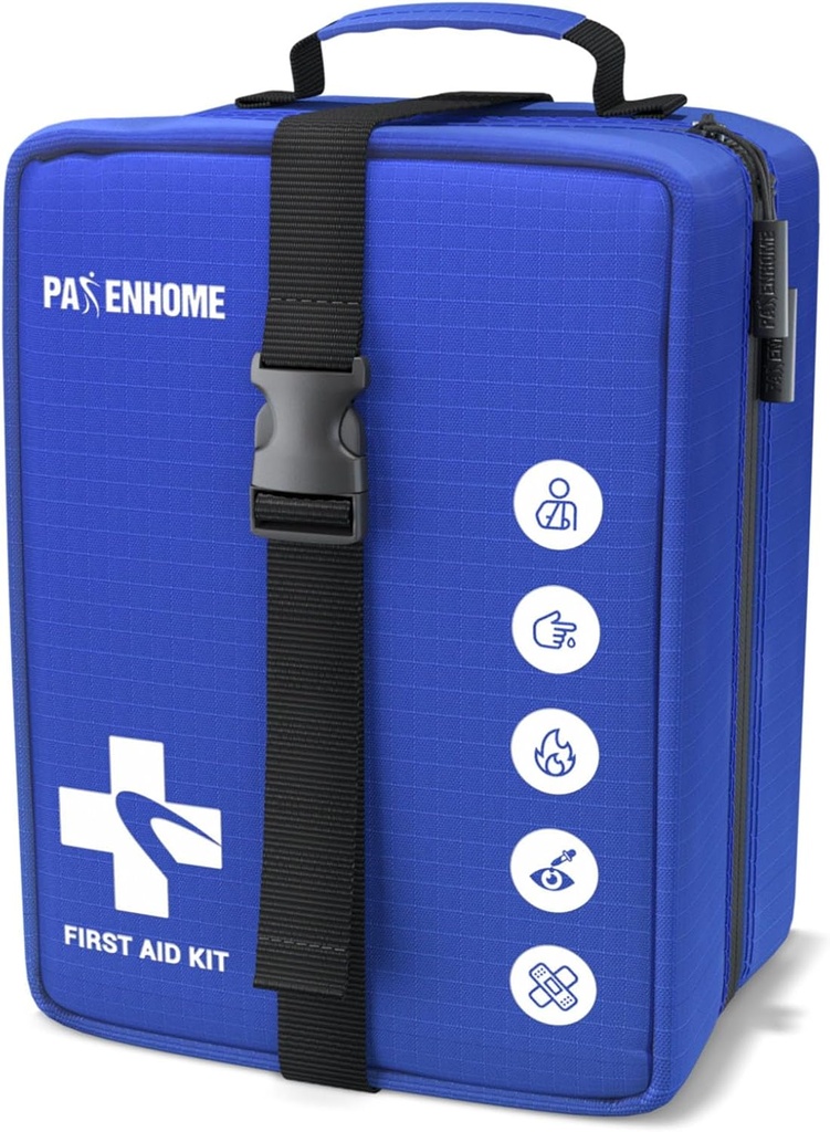 Profesional 506 PCS Primer Kit de Ayuda – 4 en-1 Kit Médico de Emergencia desmontable para el hogar, coche, viaje, camping, senderismo, lugar de trabajo, vehículo y exterior, gran supervivencia del kit de primeros auxilios